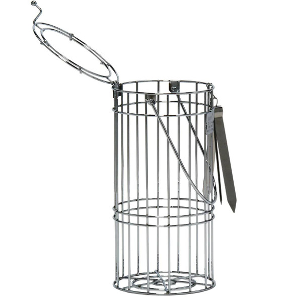 MYA QT Hookah with Wire Basket, stainless steel hookah accessory with a wire basket for holding tobacco or charcoal.
