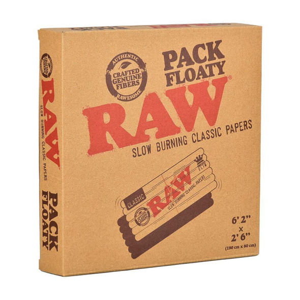 RAW Pack Pool Party Floaty, a box of slow-burning classic papers designed for use as pool party floatation device.