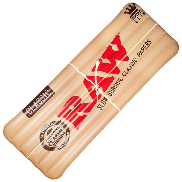 RAW Pack Pool Party Floaty, inflatable pool float with a vintage design and classic paper bag appearance.