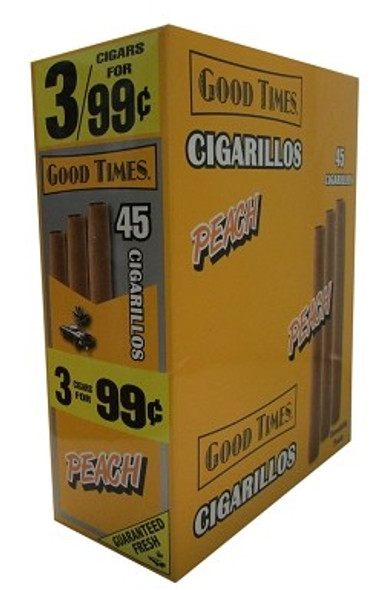 Good Times Cigarillos Peach Pouch 15 Pouches of 3