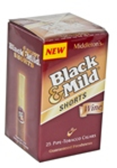 Black & Mild Shorts Cigars Wine Box 25ct
