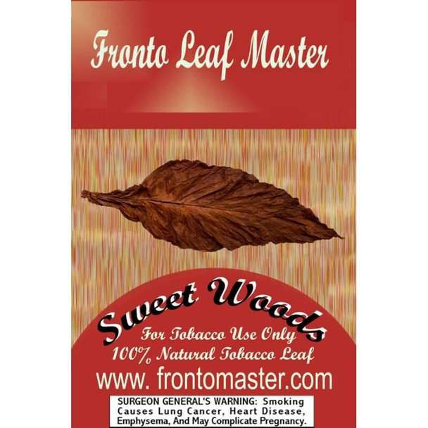 Fronto Leaf Master Sweet Wood Tobacco Leaf, natural tobacco leaf for tobacco use with warning label.