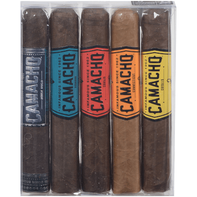 Camacho Core 5 Assortment Robusto 5 Ct. Pack 5.00X50