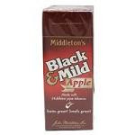John Middleton Black & Mild Apple Cigars Box, front view of the product package featuring the branding and apple flavor label