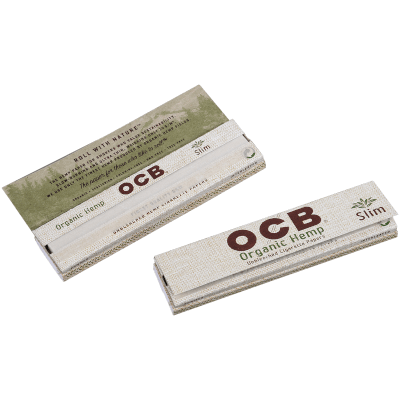 OCB Organic Hemp Rolling Papers King Size Slim Plus Tips 24/32 Ct. Box
