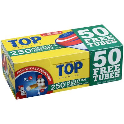 Top  Cigarette Filter Tubes Menthol Bonus  250 Ct. Box