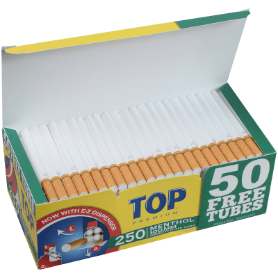 Top  Cigarette Filter Tubes Menthol Bonus  250 Ct. Box