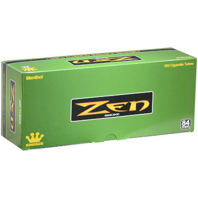 Zen Cigarette Filter Tubes King Size Menthol 200 Ct. Box