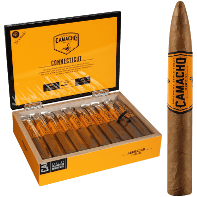 Camacho Connecticut Cigar Figurado 20 Ct. Box 6.13"X54