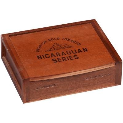 AJ Fernandez Cigars Robusto 15 Ct. Box, wooden cigar box with engraved text and logo