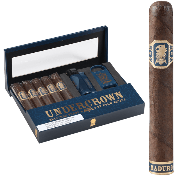 Undercrown Cigars Maduro Gran Toro Gift Set 5 Ct. Box W/cutter And Lighter