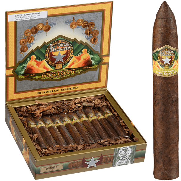 La Vieja Habana Cigars Belicoso 'D' Maduro 20 Ct. Box 6.00X54