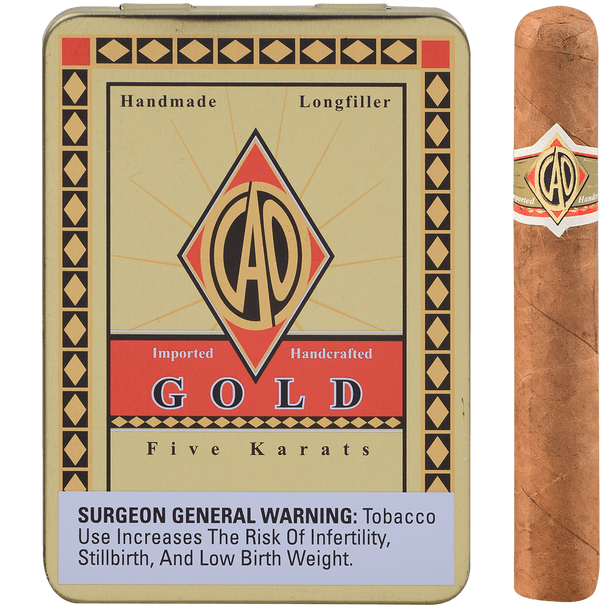 CAO Cigars Gold Label Karats 10/5 Tins 4.00X38