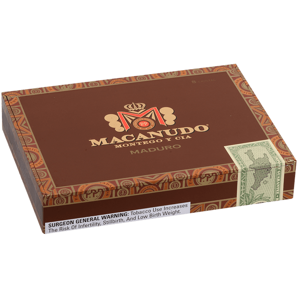 Macanudo Cigars Maduro Crystal Tubos 8 Ct. Box 5.50X50