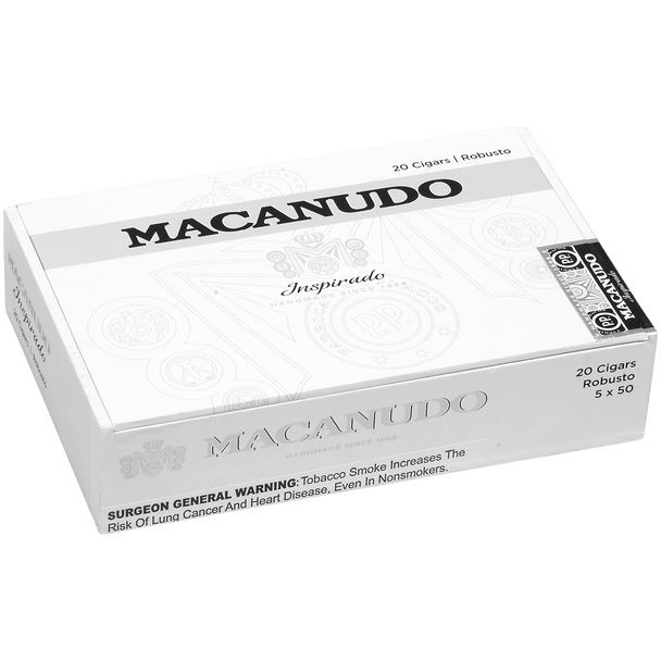 Macanudo Cigars Inspirado White Robusto 20 Ct. Box 5.00X50