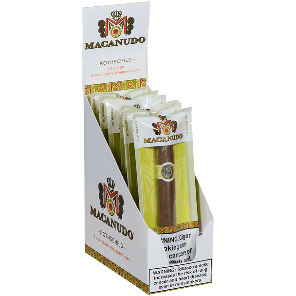 Macanudo Cigars Cafe Freshness Pack Rothschild 6 Ct. Box 5.50x50