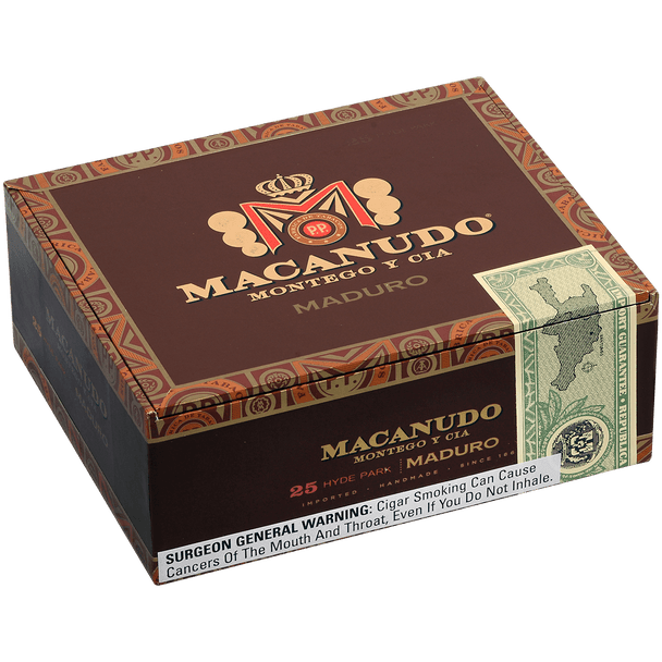 Macanudo Cigars Maduro Hyde Park 25 Ct. Box 5.50X49