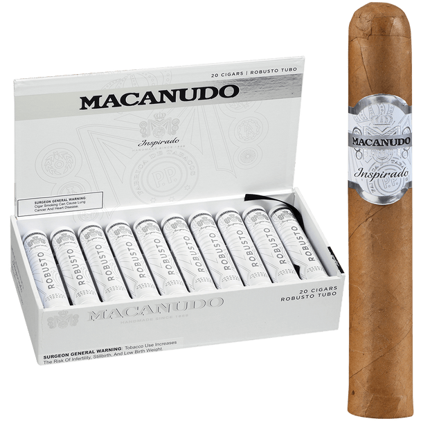 Macanudo Cigars Inspirado White Tubo 20 Ct. Box 5.00X50