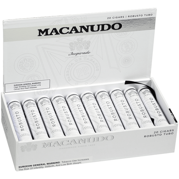 Macanudo Cigars Inspirado White Tubo 20 Ct. Box 5.00X50