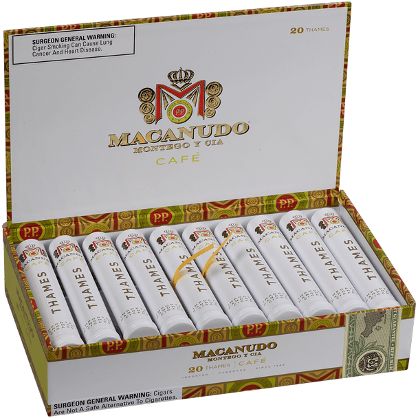 Macanudo Cigars Cafe Thames Tubos 20 Ct. Box 6.00X50