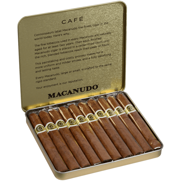 Macanudo Cigars Cafe Ascots 10/10 Tins 4.19X32