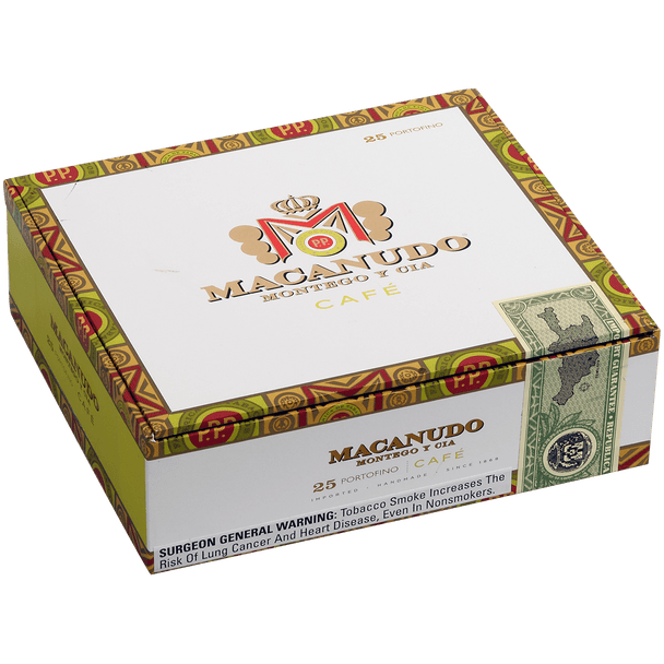 Macanudo Cigars Cafe Portofino Tubos 25 Ct. Box 7.00X34