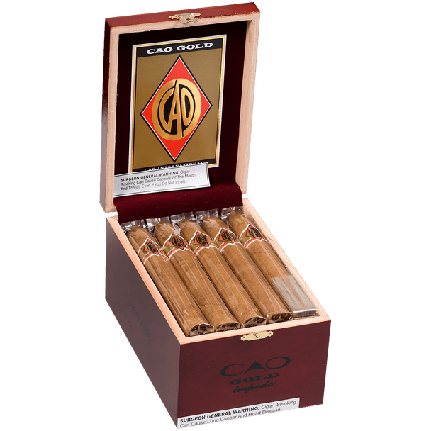 CAO Cigars Gold Label Torpedo 20 Ct. Box 6.25X52