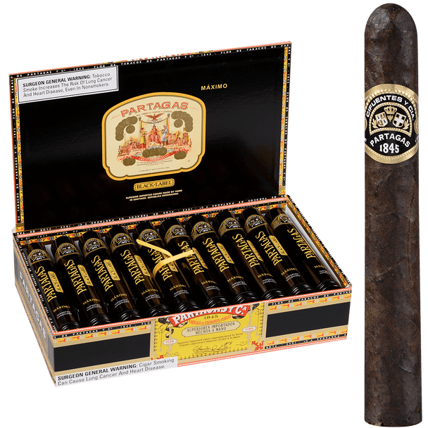 Partagas Cigars Black Label Maximo Alum. Tube 20 Ct. Box 6.00X50