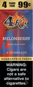 4 Kings Cigars Melon Berry 15 Pouches of 4