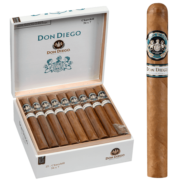 Don Diego Cigars Churchill 25 Ct. Box 7.00x54