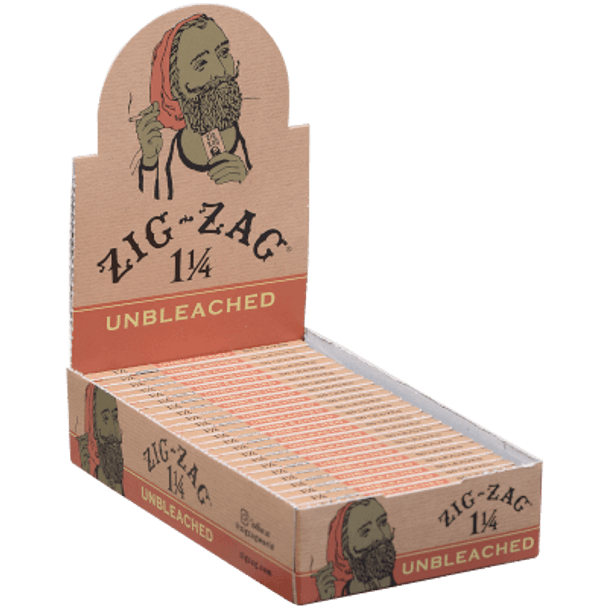 Zig Zag Unbleached 1 1/4 Papers 25 Ct. Box