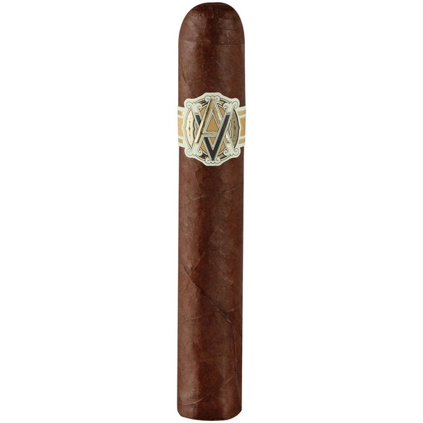 AVO Cigars Classic No. 9 Corona Extra 20 Ct. Box 4.75X48, a single premium cigar with a brown wrapper, featuring a distinctive gold and cream band with the AVO logo.