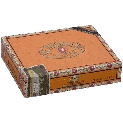 My Father Cigars Fonseca Cedros 20 Ct. Box, image of the decorative wooden cigar box with ornate label and colorful border design.