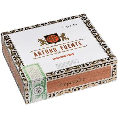 Arturo Fuente Cigars Emperador 30 Ct. Box, image showing a decorative cigar box with brand logo and branding details.