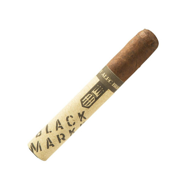 Alec Bradley Cigars Black Market Punk 24Ct. Box, close-up of a cigar with a brown wrapper and branded band with the product name.