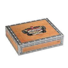 Alec Bradley Cigars American Sun Grown Robusto 20Ct. Box, rectangular cigar box with a decorative label featuring cigars and branding on the lid.