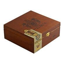 Alec Bradley Cigars Post Embargo Robusto 20 Ct. Box, image of a wooden cigar box with a brass latch and logo on the top.