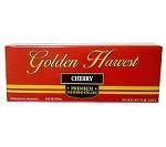 Rouseco Golden Harvest Filtered Cigars 100's Cherry 10/20 Carton, box of cherry flavored filtered cigars with red and gold packaging