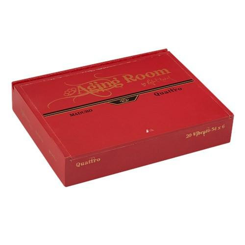 Altadis Aging Room Quattro Maduro Vibrato Cigars 20Ct. Box, red packaging with gold and black lettering.