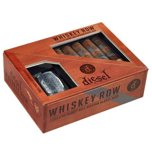 Diesel Cigars Diesel Whiskey Row Gift Set 5 Cigars & Lighter, a set of five cigars and a lighter in a branded gift box