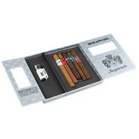 Macanudo Window Cigar Sampler 5Ct. Box, organized assortment of five cigars with a box featuring a window display showcasing the cigars inside.