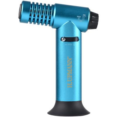 Altadis H. Upmann Cigars Collaboration Gift Set With Torch Lighter, blue portable torch lighter with adjustable flame and black ignition button