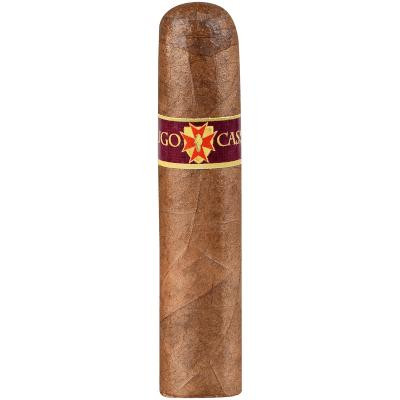 Hugo Cassar Nicaraguan Hugitos Cigars 20 Ct. Bundle, a single cigar with a reddish-brown wrapper and a red and yellow band with a star design.