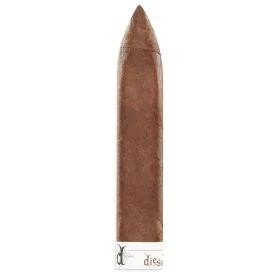 Diesel Rage Torpedo Cigars 16Ct. Box, a close-up image showing a single torpedo-shaped cigar with a smooth brown wrapper.