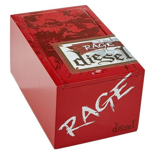 Diesel Rage Toro Cigars 16Ct. Box, red packaging with Diesel Rage logo and artistic design.