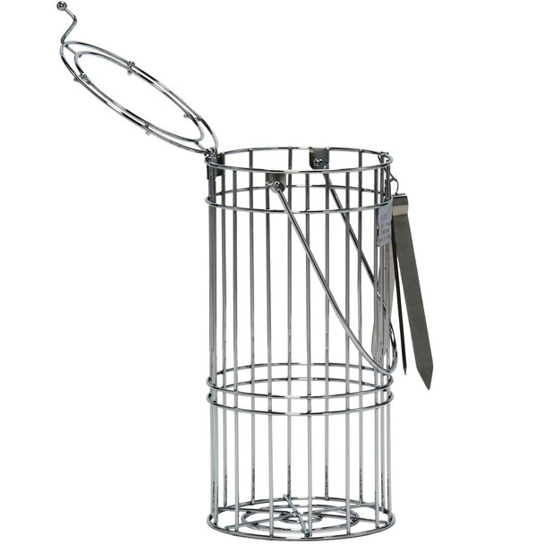 MYA QT Hookah with Wire Basket, stainless steel hookah accessory with a wire basket for holding tobacco or charcoal.