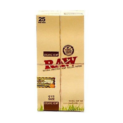 RAW Organic Hemp Rolling Papers 1.5 25t