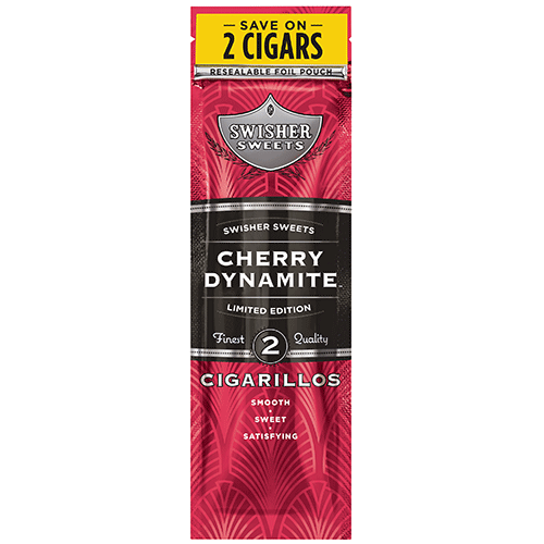 Swisher Sweets Cigarillos Foil Cherry Dynamite 30 Pouches of 2
