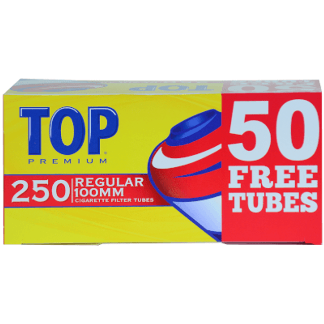 Top Cigarette Filter Tubes 100mm Regular Bonus 250 Ct. Box