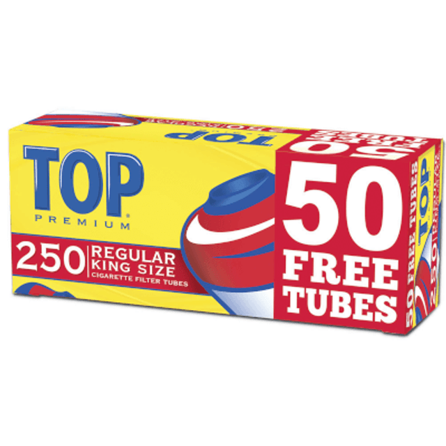 Top Cigarette Filter Tubes King Size Regular Bonus 250 Ct. Box